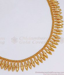 Bridal Wear One Gram Kerala Necklace Mullaipoo Pattern Shop Online NCKN2798 Bridal Wear One Gram Kerala Necklace Mullaipoo Pattern Shop Online NCKN2798