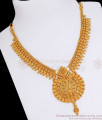 Trendy Gold Designs Necklace Peacock Pattern Bridal Collection NCKN2799