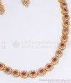 Beautiful Uncut Diamond Stone Gold Plated Necklace Earring Combo NCKN2809