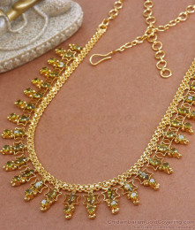 Luxurious Gold Look Necklace Unique Peridot Gemstone Pattern NCKN2819 Luxurious Gold Look Necklace Unique Peridot Gemstone Pattern NCKN2819