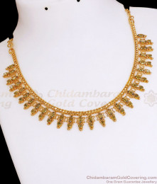 Luxurious Gold Look Necklace Unique Peridot Gemstone Pattern NCKN2819 Luxurious Gold Look Necklace Unique Peridot Gemstone Pattern NCKN2819