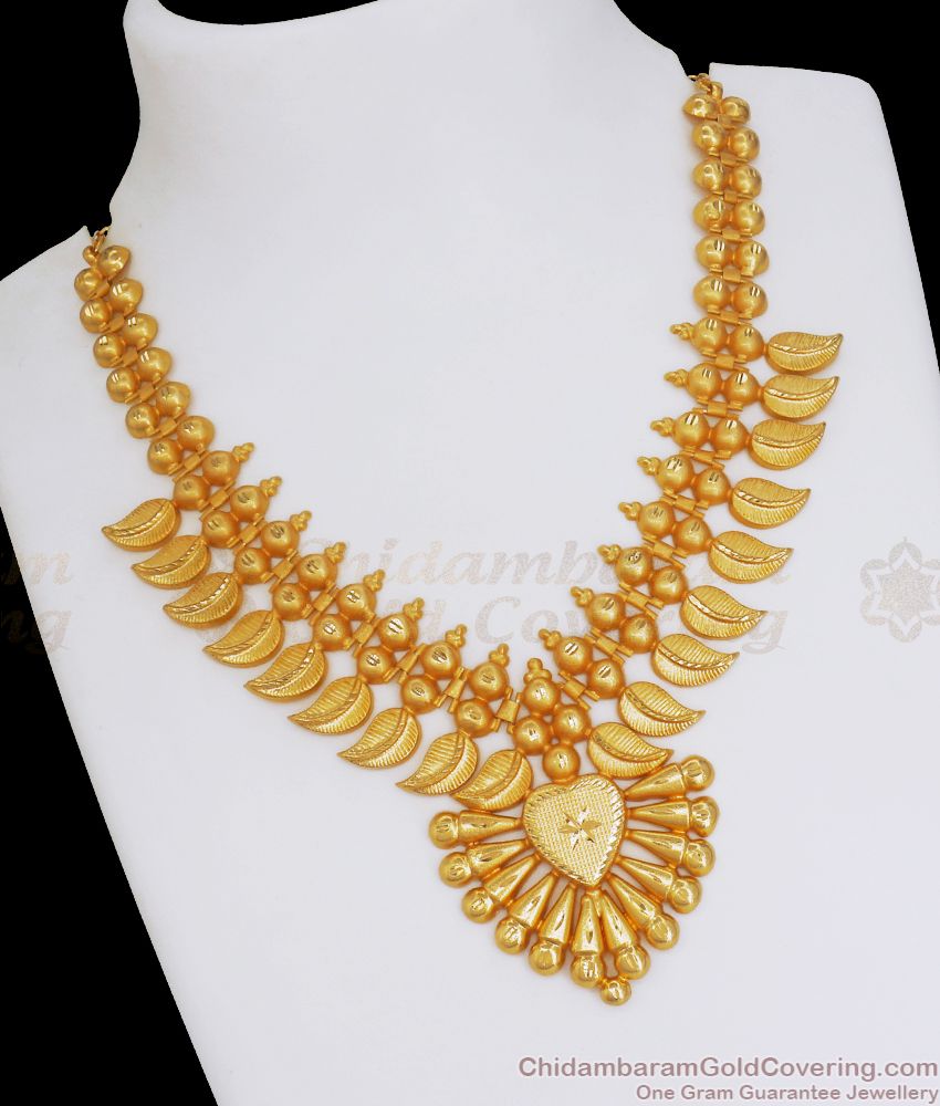 Real Gold Tone Kerala Necklace Bridal Collection For Women NCKN2822
