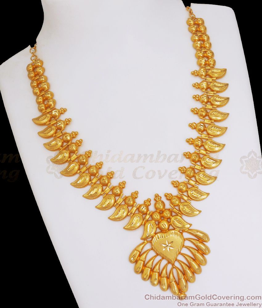 Buy 2 Gram Gold Bridal Necklace Online From Chidambaramgoldcovering NCKN2823