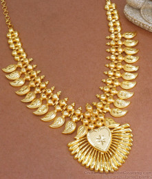 Matt Finish Forming Gold Necklace Kerala Tradition Bridal Jewelry NCKN2827 Matt Finish Forming Gold Necklace Kerala Tradition Bridal Jewelry NCKN2827
