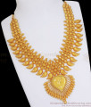 Matt Finish Heavy Bridal Gold Necklace Mango Design Shop Online NCKN2829