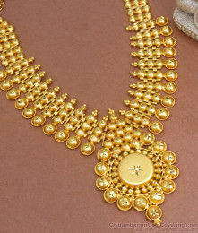 Grand Two Gram Gold Necklace Kerala Bridal Jewelry Shop Online NCKN2830 Grand Two Gram Gold Necklace Kerala Bridal Jewelry Shop Online NCKN2830
