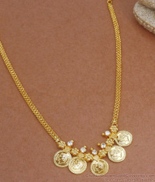 New Arrivals Gold Plated Christian Coin Necklace White Stone Design NCKN2833 New Arrivals Gold Plated Christian Coin Necklace White Stone Design NCKN2833