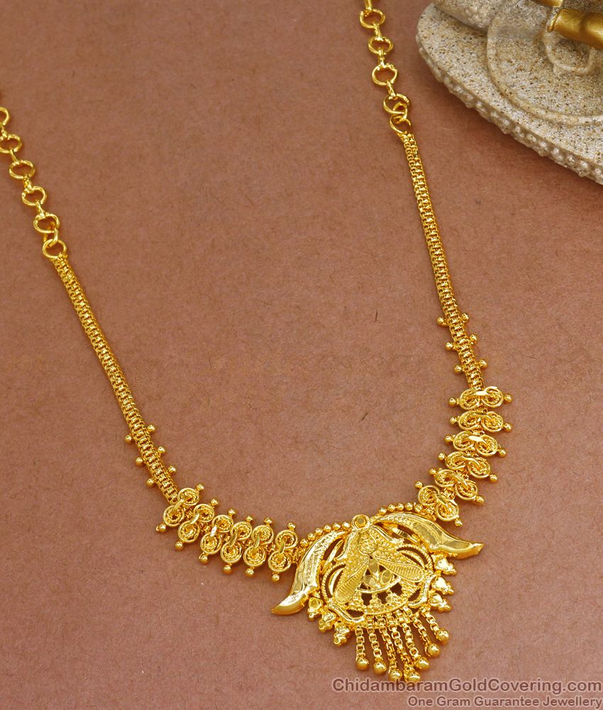 Simple One Gram Gold Calcutta Necklace Shop Online NCKN2838