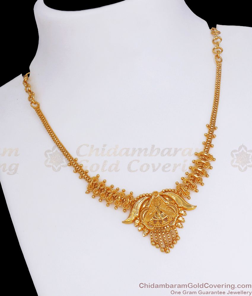 Simple One Gram Gold Calcutta Necklace Shop Online NCKN2838