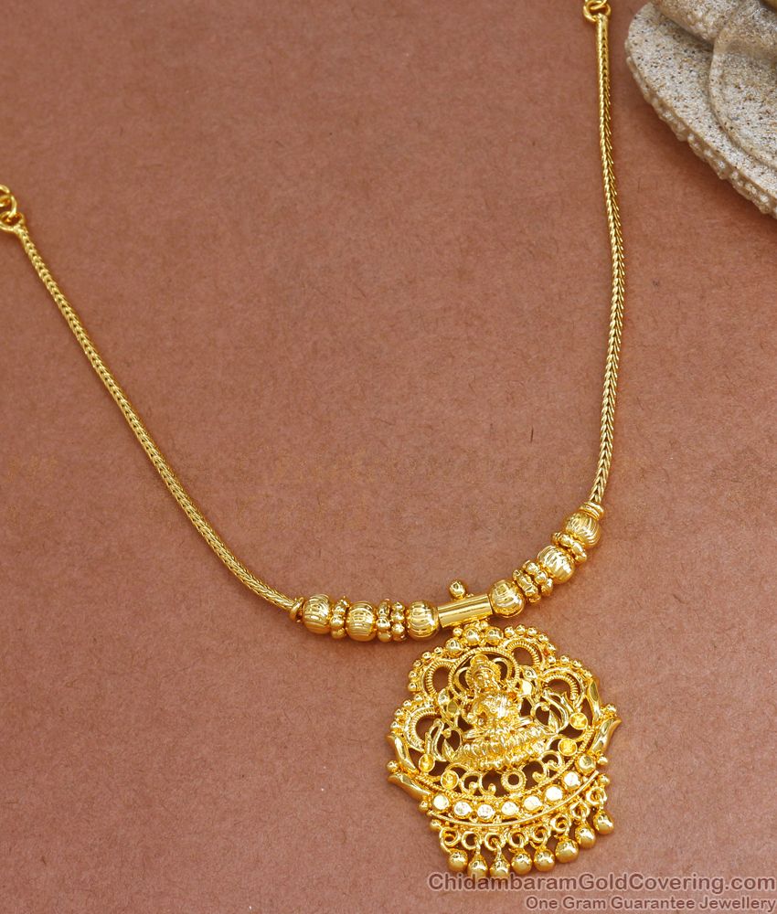 Lakshmi Pattern Gold Imitation Necklace Shop Online NCKN2840