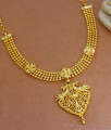 Grand Double Peacock Design Gold Plated Necklace Bridal Wear NCKN2841