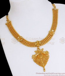 Grand Double Peacock Design Gold Plated Necklace Bridal Wear NCKN2841 Grand Double Peacock Design Gold Plated Necklace Bridal Wear NCKN2841