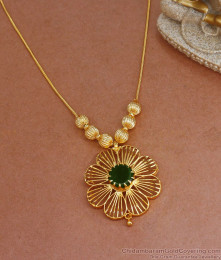 Daily Wear Gold Plated Necklace Palakka Stone Collection NCKN2850 Daily Wear Gold Plated Necklace Palakka Stone Collection NCKN2850