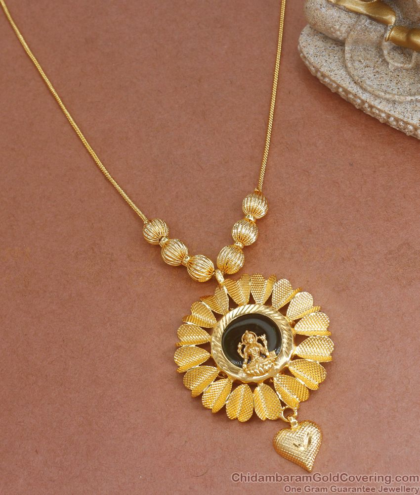 Latest Palakka Stone Gold Necklace Traditional Lakshmi Design NCKN2851