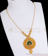 Latest Palakka Stone Gold Necklace Traditional Lakshmi Design NCKN2851 Latest Palakka Stone Gold Necklace Traditional Lakshmi Design NCKN2851