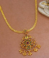 Stylish Gold Covering Necklace Multi Kemp Stone Attigai Jewelry NCKN2852