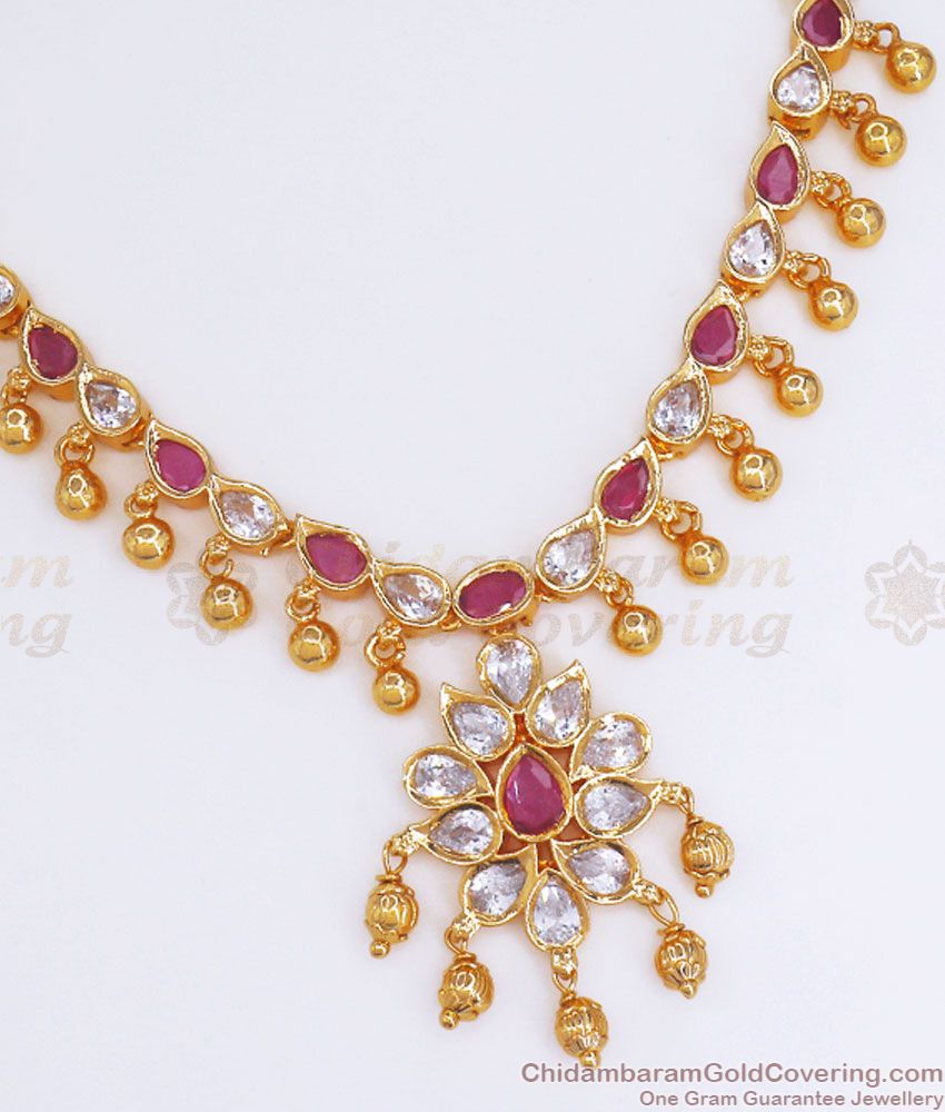 Premium Kemp Stone Gold Necklace Shop Online NCKN2854