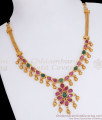 Gorgeous Gold Plated Necklace Multi Kemp Stone Jewelry NCKN2855