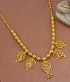 Stylish Leaf Pattern Gold Imitation Necklace Shop Online NCKN2865