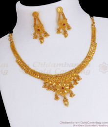 Premium Finish 2 Gram Gold Necklace Earring Combo Shop Online NCKN2867 Premium Finish 2 Gram Gold Necklace Earring Combo Shop Online NCKN2867