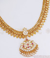 5 Metal Gold Plated Necklace Attigai Collections Impon Jewellery NCKN2870