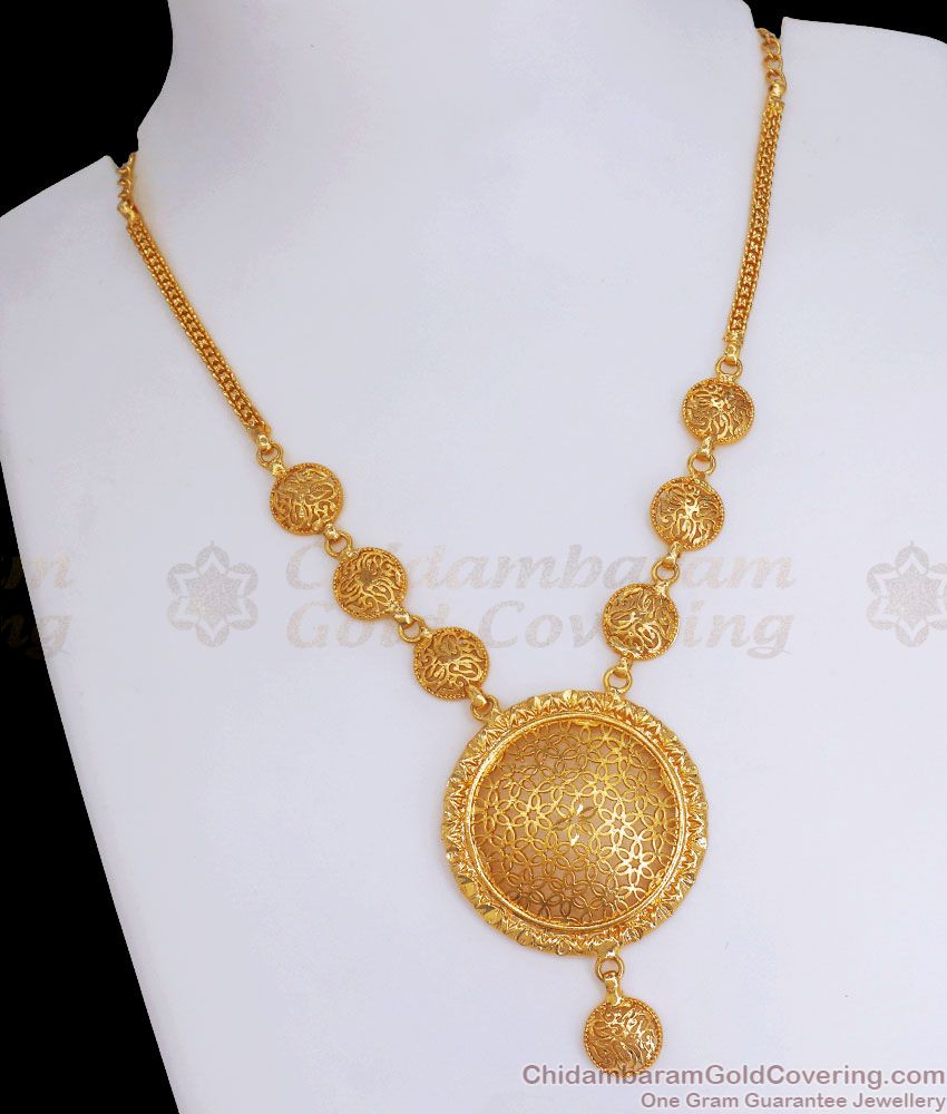 Arabian Design 1 Gram Gold Necklace Bridal Collections NCKN2880