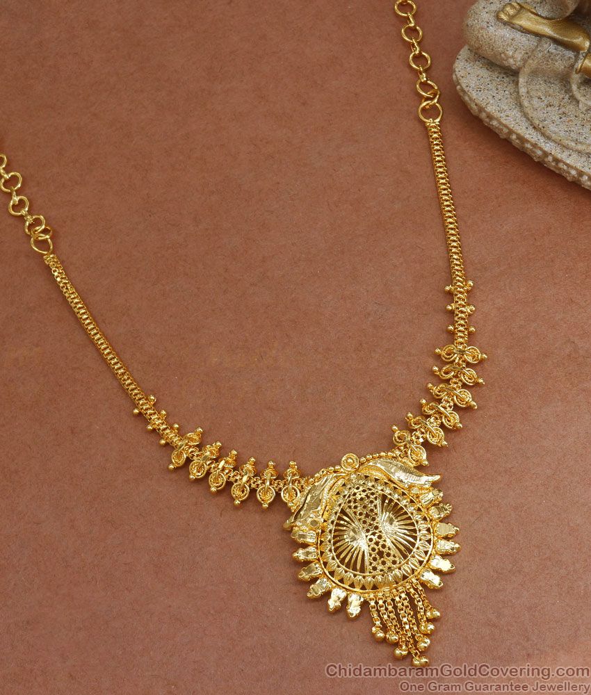 Latest Calcutta Pattern Gold Plated Necklace Shop Online NCKN2881