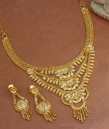 Buy Antique Gold Plated Ambika Necklace and Earrings Set | Tarinika