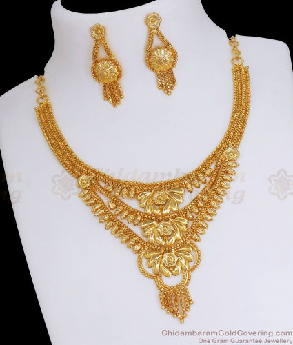 Gold tone Nagapadam Necklace Earring set (color option) PP100145 – Kaya  Online