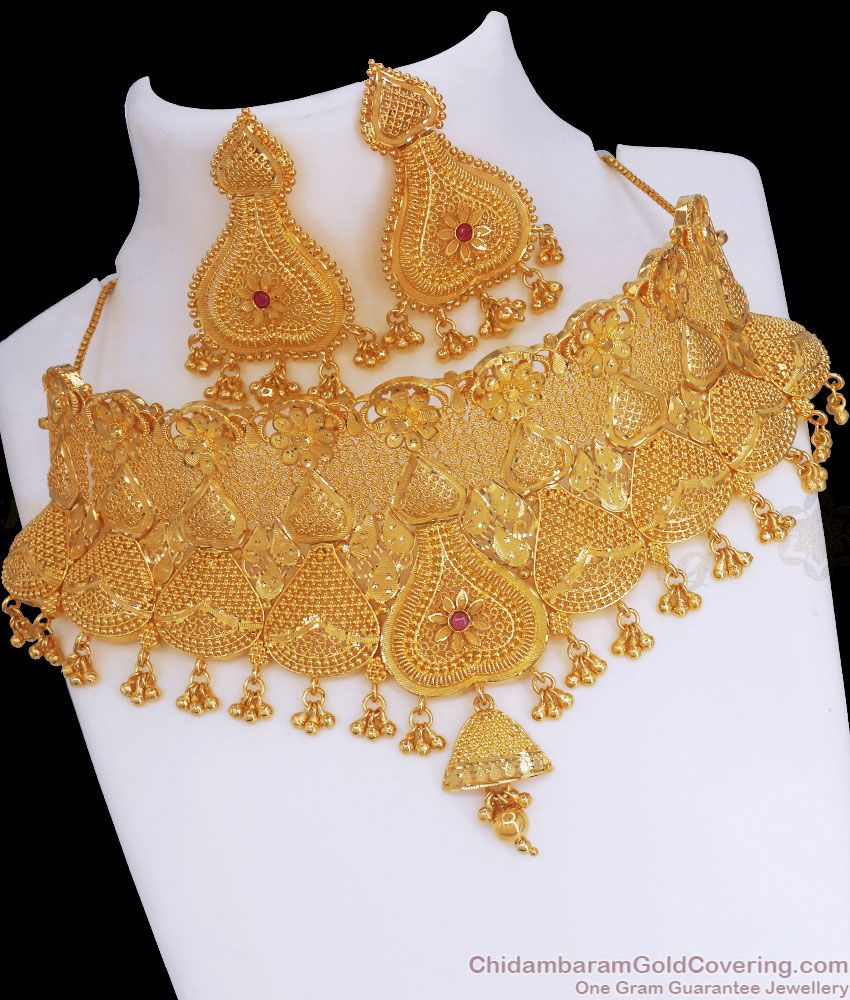 Grand Arabic Pattern Forming Necklace Bridal Choker Collections NCKN2885