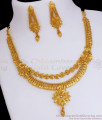 Double Layer 2 Gram Gold Necklace Earring Combo Shop Online NCKN2892