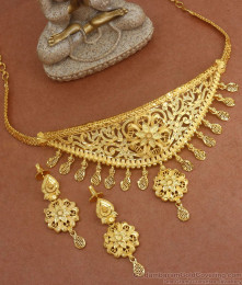 Cute Forming Pattern Necklace Bridal Choker Earrings Collections NCKN2894 Cute Forming Pattern Necklace Bridal Choker Earrings Collections NCKN2894