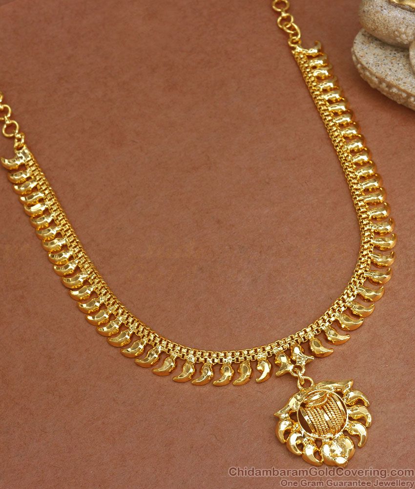 Trendy Calcutta Pattern Gold Plated Necklace Shop Online NCKN2896