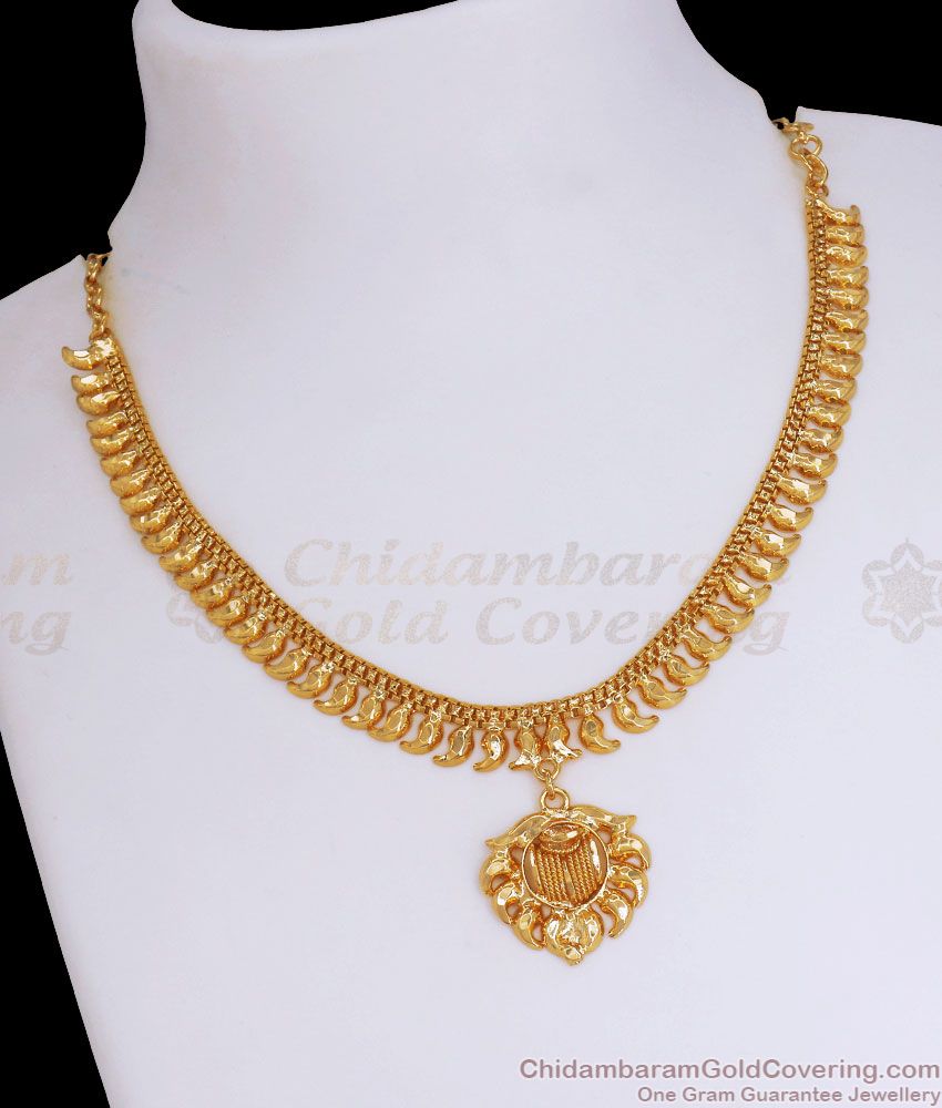 Trendy Calcutta Pattern Gold Plated Necklace Shop Online NCKN2896