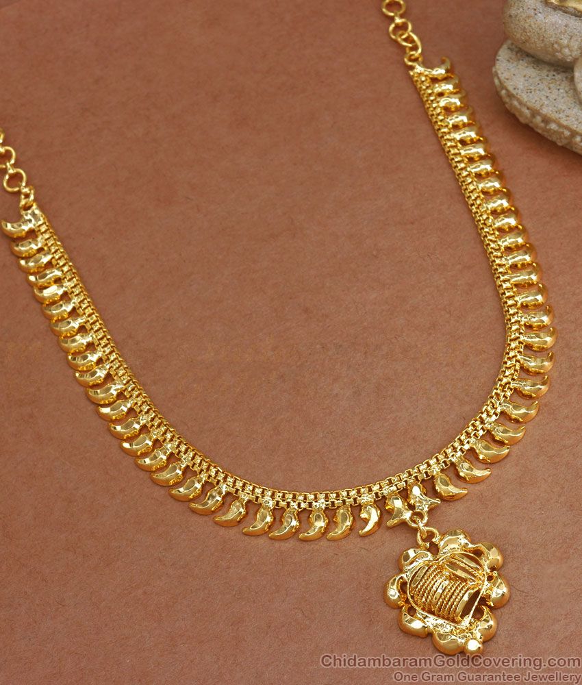 Trendy Plain Gold Calcutta Necklace Womens Online Fashion NCKN2898