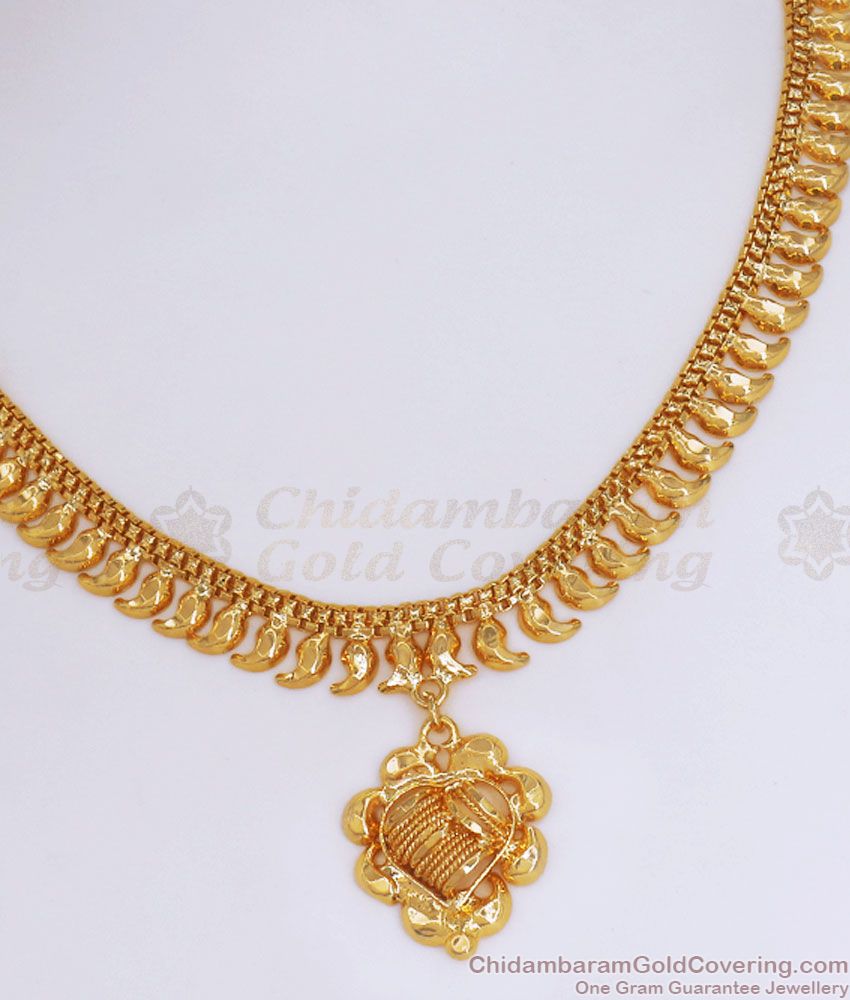 Trendy Plain Gold Calcutta Necklace Womens Online Fashion NCKN2898