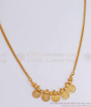 Tiny 1 Gram Gold Lakshmi Coin Necklace Shop Online NCKN2901