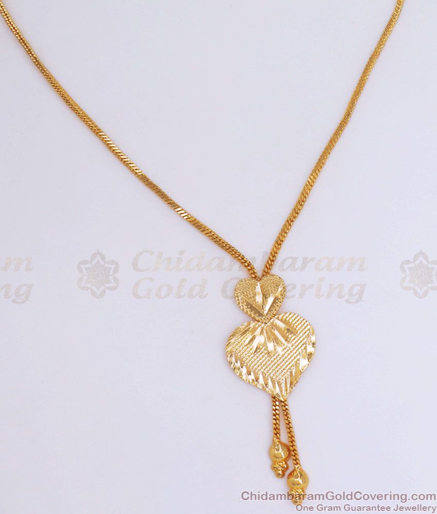 Dual Shade Heart Pattern Gold Plated Necklace Shop Online NCKN2905