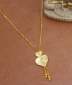 Triple Shade Heart Pattern Gold Plated Necklace Shop Online NCKN2906