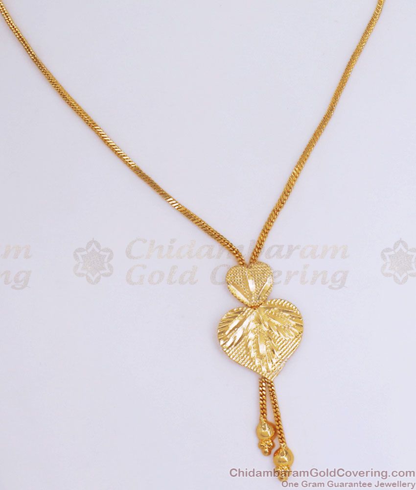 Triple Shade Heart Pattern Gold Plated Necklace Shop Online NCKN2906