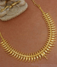 Kerala Tradition Gold Plated Necklace Mullaipoo Pattern NCKN2909 Kerala Tradition Gold Plated Necklace Mullaipoo Pattern NCKN2909