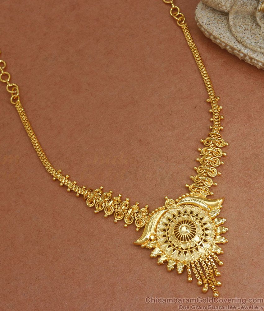 Real Kolkata Gold Necklace Bridal Jewelry For Womens NCKN2912