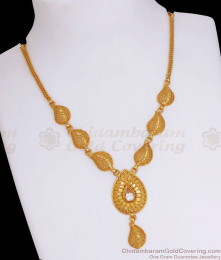 Beautiful Leaf Design 1 Gram Gold Necklace Shop Online NCKN2918 Beautiful Leaf Design 1 Gram Gold Necklace Shop Online NCKN2918