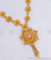 One Gram Gold Necklace Star Pattern Single White Stone NCKN2920