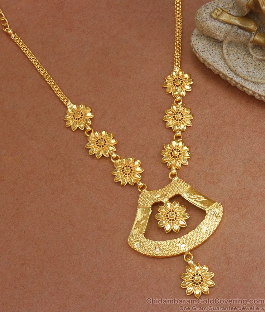 Unique Gold Imitation Necklace Bridal Wear Collections NCKN2921