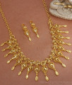 Stylish Arabic Pattern Forming Gold Necklace Earring Combo Set NCKN2922