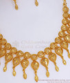 Stylish Arabic Pattern Forming Gold Necklace Earring Combo Set NCKN2922