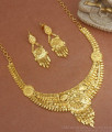 Two Gram Gold Calcutta Pattern Forming Necklace Earring Combo Set NCKN2923 Two Gram Gold Calcutta Pattern Forming Necklace Earring Combo Set NCKN2923