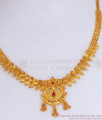 Attractive Ruby Stone Necklace 2 Gram Gold Combo Set Jewelry NCKN2924