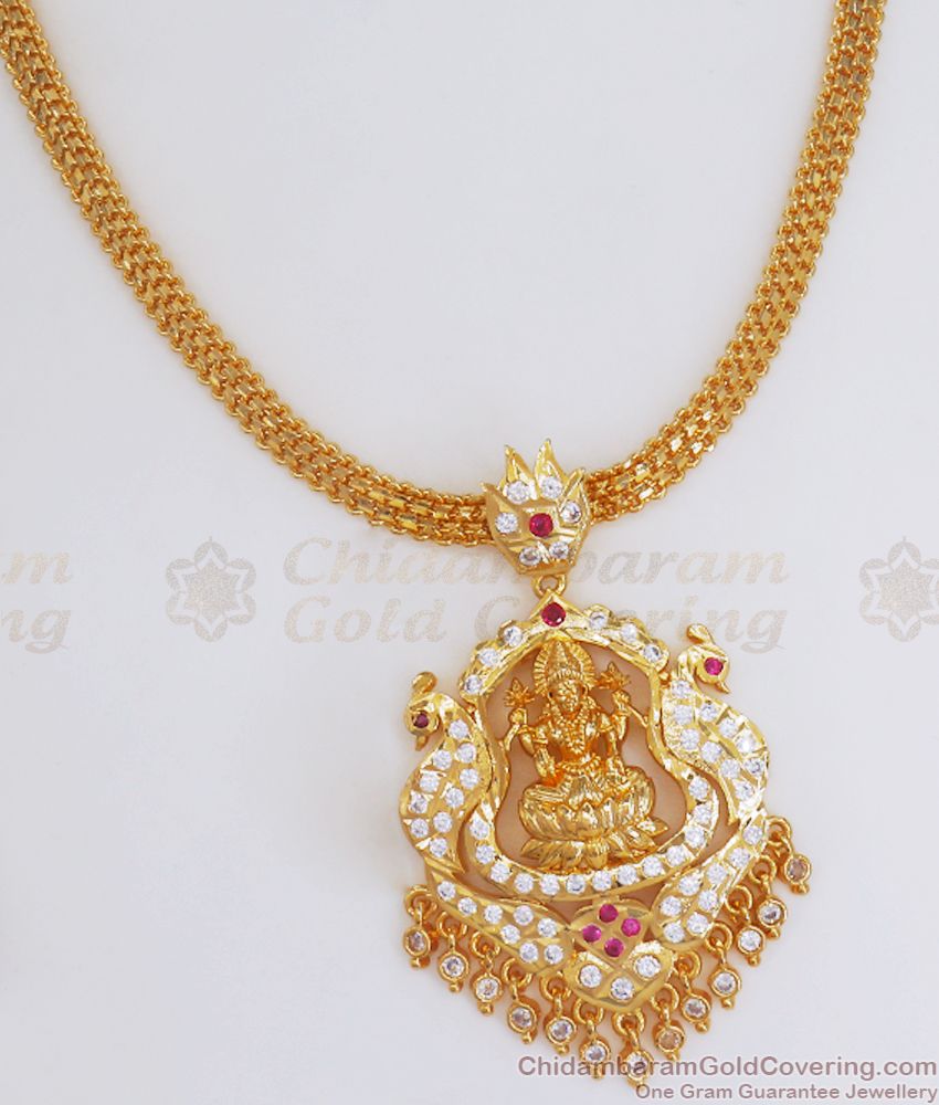 Traditional Lakshmi Impon Necklace Design Attigai Collection NCKN2932